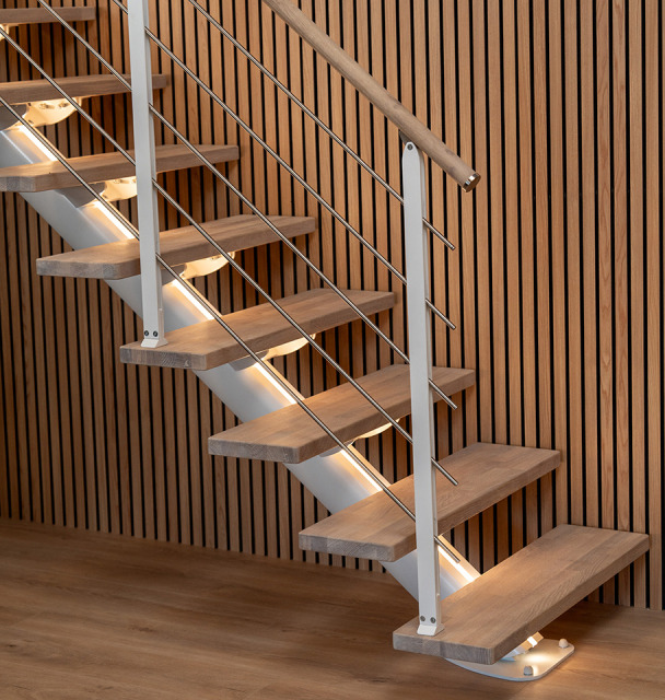 Extra staircase banister DESIGN White RAL 9016 Test123