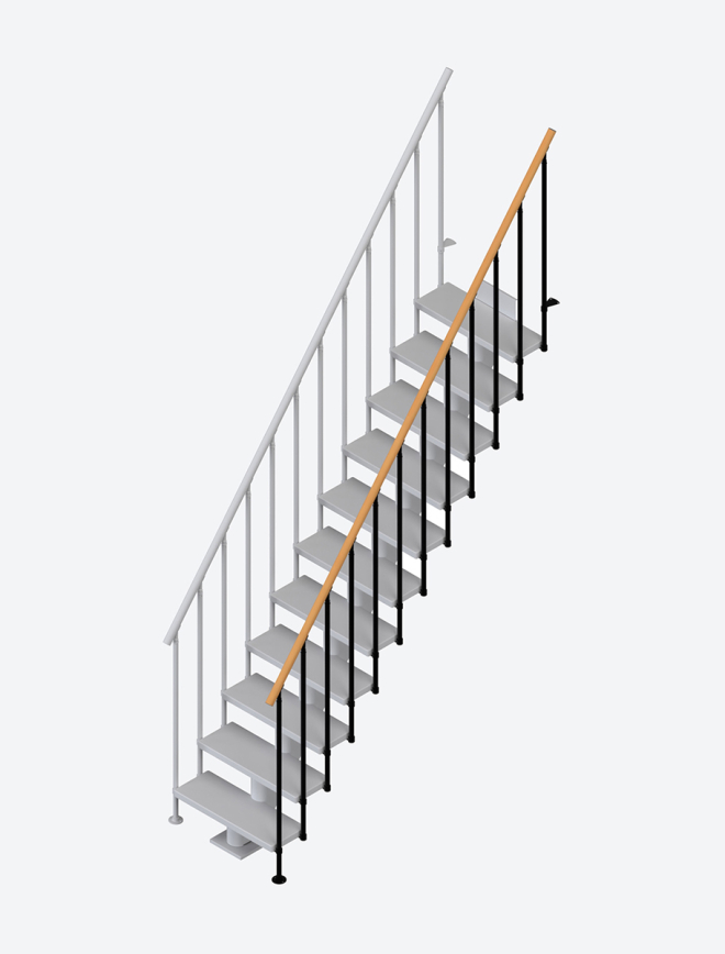 Additional staircase banister CLASSIC 2 Svart, RAL 9005 Test123