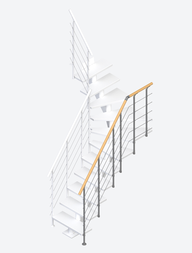 External handrail banister STYLE 6 Svart, RAL 9005 Test123