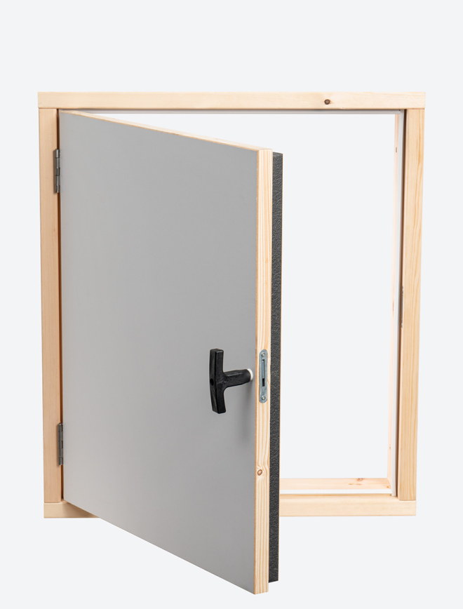 Fire-resistant wall hatch EI45 Hvit Test123